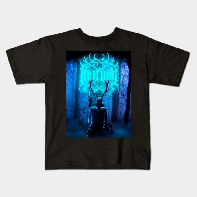 Heilung viking in a woods Kids T-Shirt by CrimsonsDesign